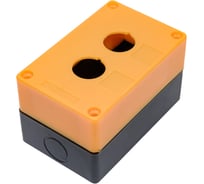 Пластиковый корпус КП102 HLT 2 кнопки желтый 085-11-004
