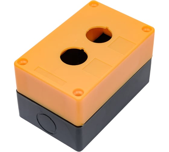 Пластиковый корпус КП102 HLT 2 кнопки желтый 085-11-004 1
