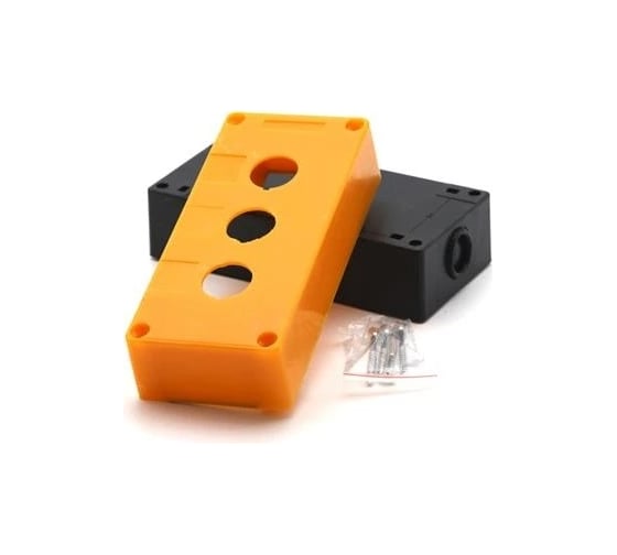 Пластиковый корпус КП103 HLT 3 кнопки желтый 085-11-006