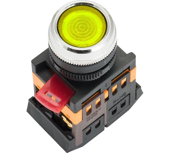 Кнопка с подсветкой EKF ABLFS-22 PROxima NO NC 230В желтая SQablfs-22-y 1
