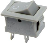 Клавишный выключатель REXANT 250V 6А (2с) ON-OFF серый Mini (RWB-201, SC-768) 36-2113