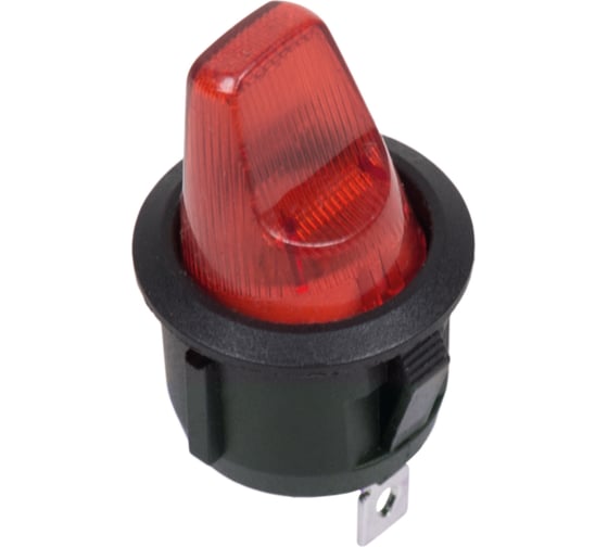 Клавишный выключатель REXANT круглый 12V 16А (3с) ON-OFF красный с подсветкой (RWB-224, SС-214) 36-2590 1