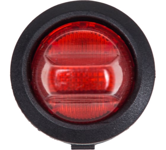 Клавишный выключатель REXANT круглый 12V 16А (3с) ON-OFF красный с подсветкой (RWB-224, SС-214) 36-2590