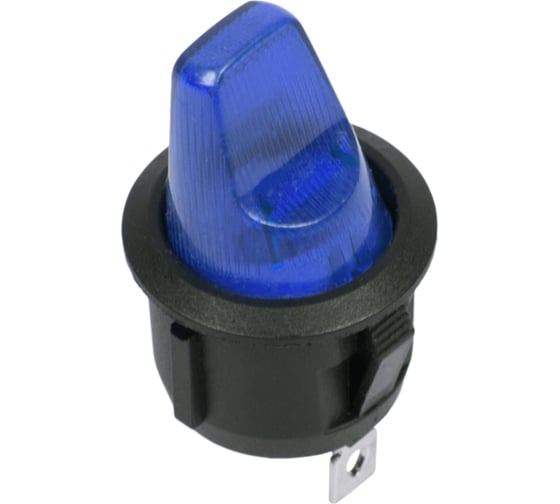 Клавишный выключатель REXANT круглый 12V 16А (3с) ON-OFF синий с подсветкой (RWB-224, SС-214) 36-2591 1