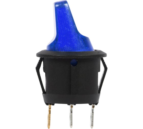 Клавишный выключатель REXANT круглый 12V 16А (3с) ON-OFF синий с подсветкой (RWB-224, SС-214) 36-2591