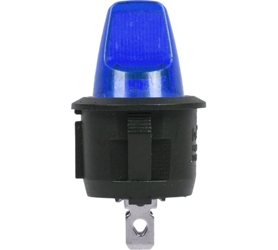 Клавишный выключатель REXANT круглый 12V 16А (3с) ON-OFF синий с подсветкой (RWB-224, SС-214) 36-2591