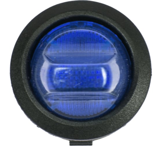 Клавишный выключатель REXANT круглый 12V 16А (3с) ON-OFF синий с подсветкой (RWB-224, SС-214) 36-2591