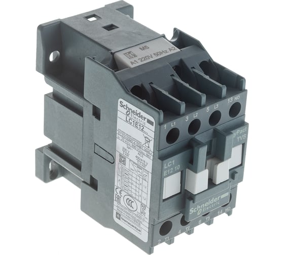 Контактор Systeme Electric 3п 12А 1НО 220V AC TeSys E SchE LC1E1210M5