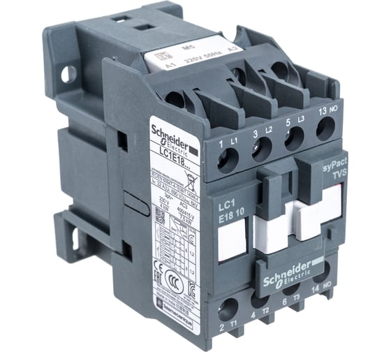 Контактор Systeme Electric 3п 18А 1НО 220V AC TeSys E SchE LC1E1810M5 1
