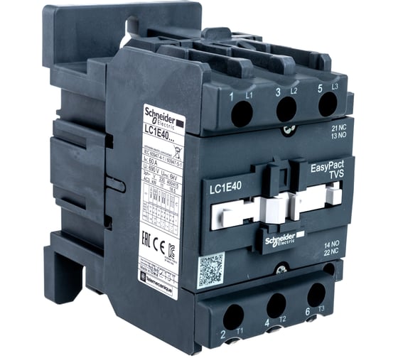 Контактор Systeme Electric 3п 40А 1НО+1НЗ 220V AC TeSys E SchE LC1E40M5