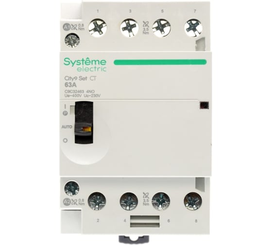 Контактор Systeme Electric City9 set 4p 4но 63a ac 400в-230в C9C32463
