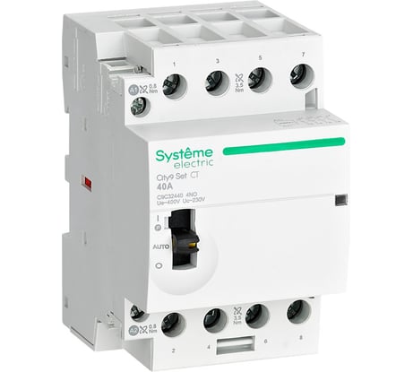 Контактор Systeme Electric City9 set 4p 4но 40a ac 400в-230в (ранее EZ9C32440) C9C32440