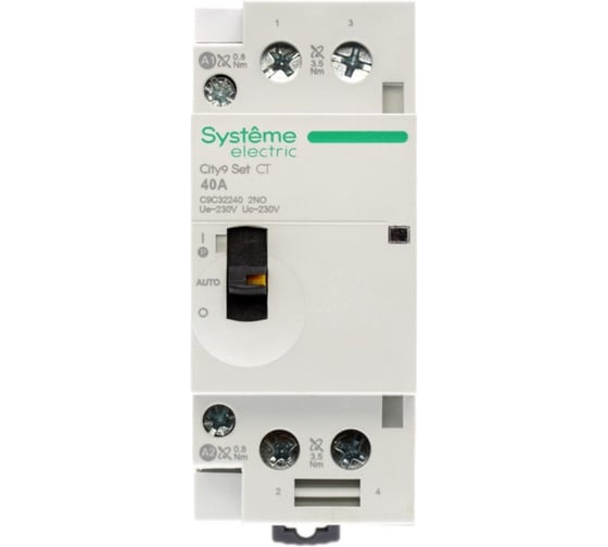 Контактор Systeme Electric City9 set 2p 2но 40a ac 230в-230в (ранее EZ9C32240) C9C32240