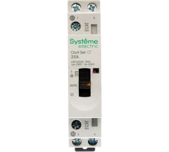 Контактор Systeme Electric City9 set 2p 2но 25a ac 230в-230в C9C32225
