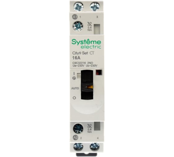 Контактор Systeme Electric City9 set 2p 2но 16a ac 230в-230в C9C32216