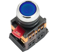 Кнопка с подсветкой EKF ABLFS-22 PROxima 230В синий NO NC ablfs-22-b