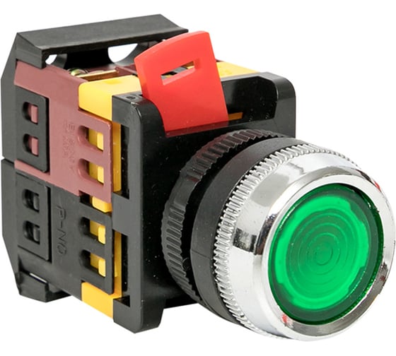 Кнопка с подсветкой EKF ABLFS-22 PROxima 230В зеленый NO+NC ablfs-22-g 1