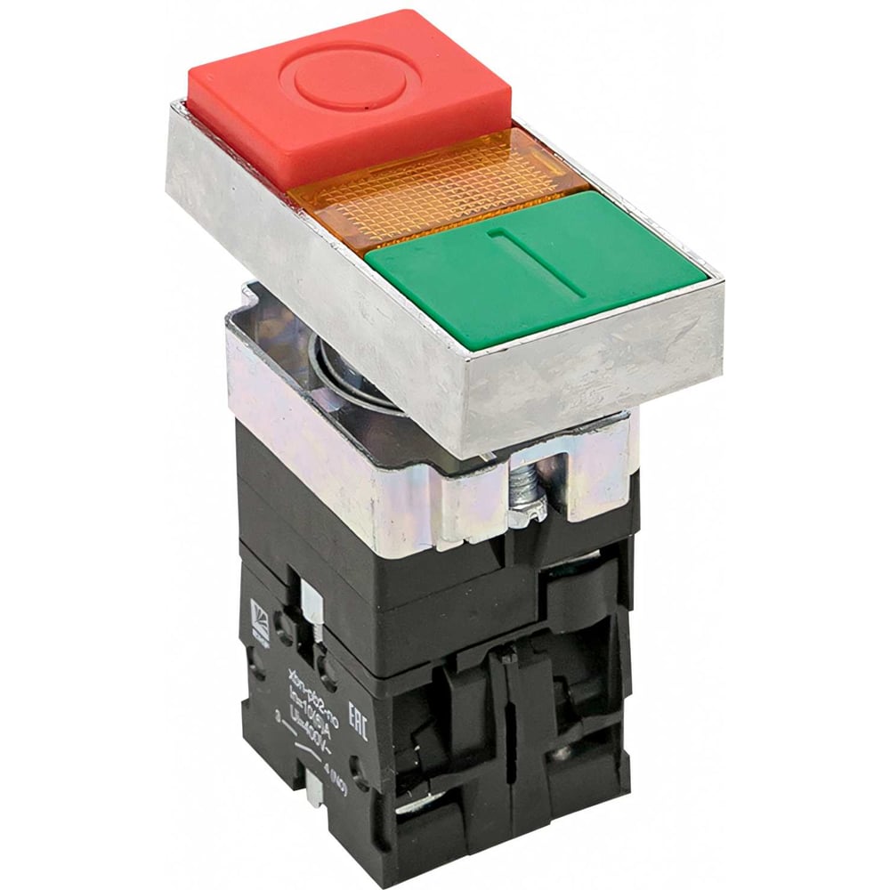 Прямоугольная кнопка EKF LAY5-BW8465 "I-O" PROxima 230В NO+NC pbn ...