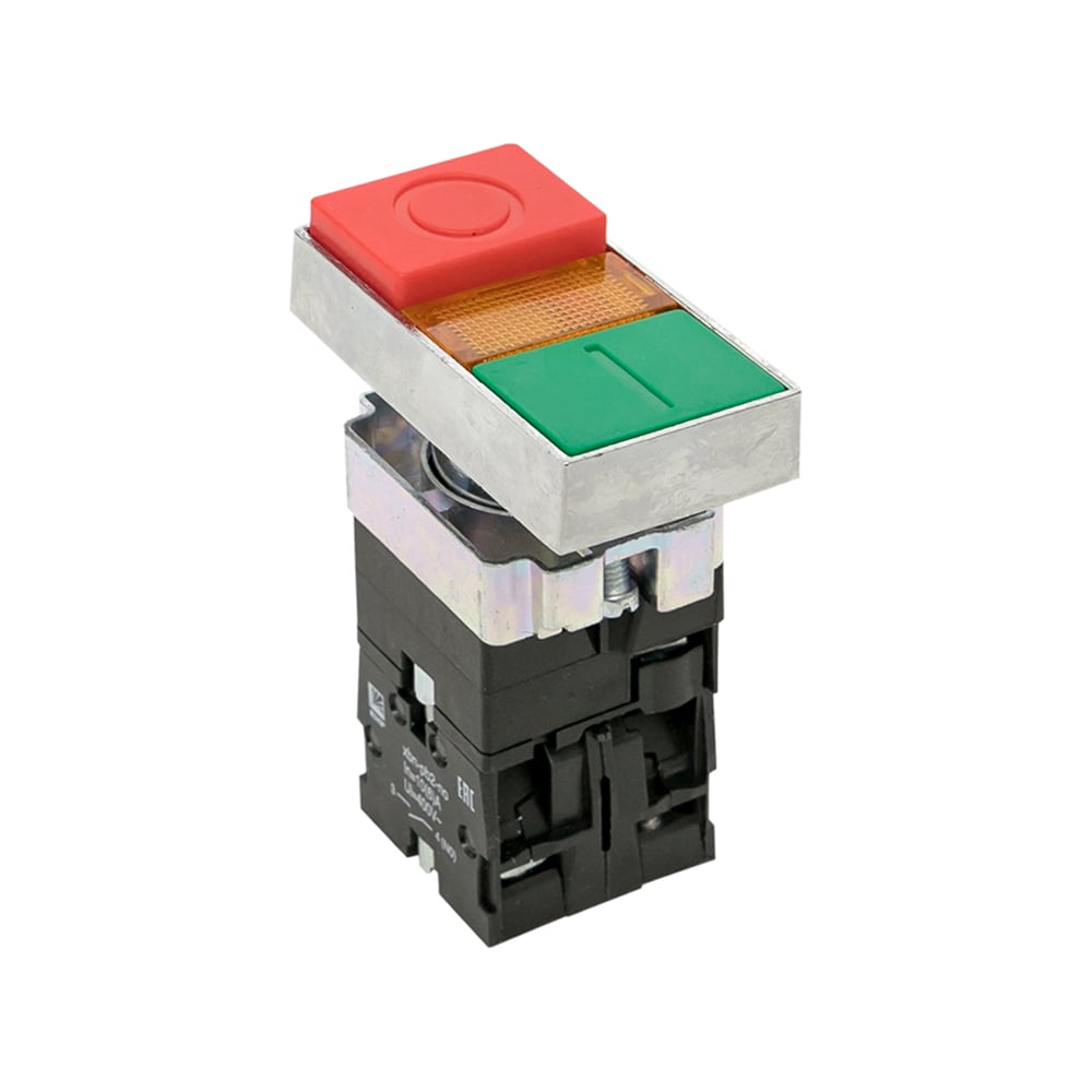 Прямоугольная кнопка EKF LAY5-BW8465 "I-O" PROxima 230В NO+NC pbn ...