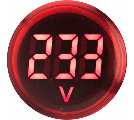 Индикатор значения напряжения EKF красный ED16-22VD PROxima 10шт ed16-22vd-r
