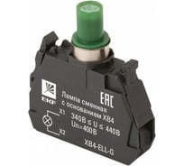 Сменная лампа EKF c основанием, XB4, зеленая, 400В, PROxima SQ XB4-ELL-G