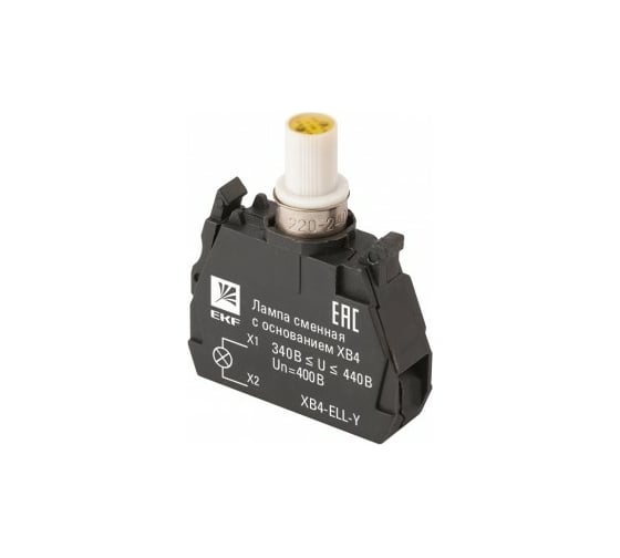 Лампа EKF сменная, c основанием, XB4, желтая, 400В, 10 шт PROxima XB4-ELL-Y