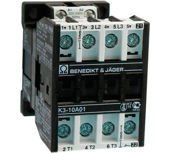 Контактор трехполюсный Benedict K3-10A01 230 PN38646 1