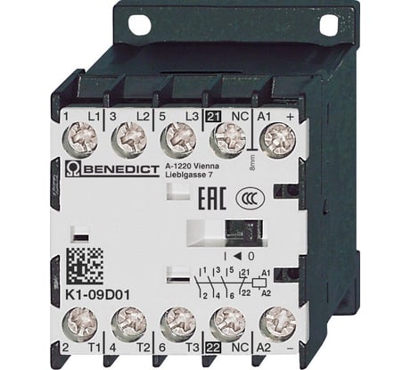 Миниконтактор трехполюсный BENEDICT K1-09D01= 110 PN39856