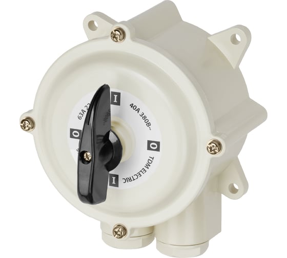 Пакетный выключатель TDM ELECTRIC ПВ2-63 2П 63А 220В IP56 SQ0723-0022