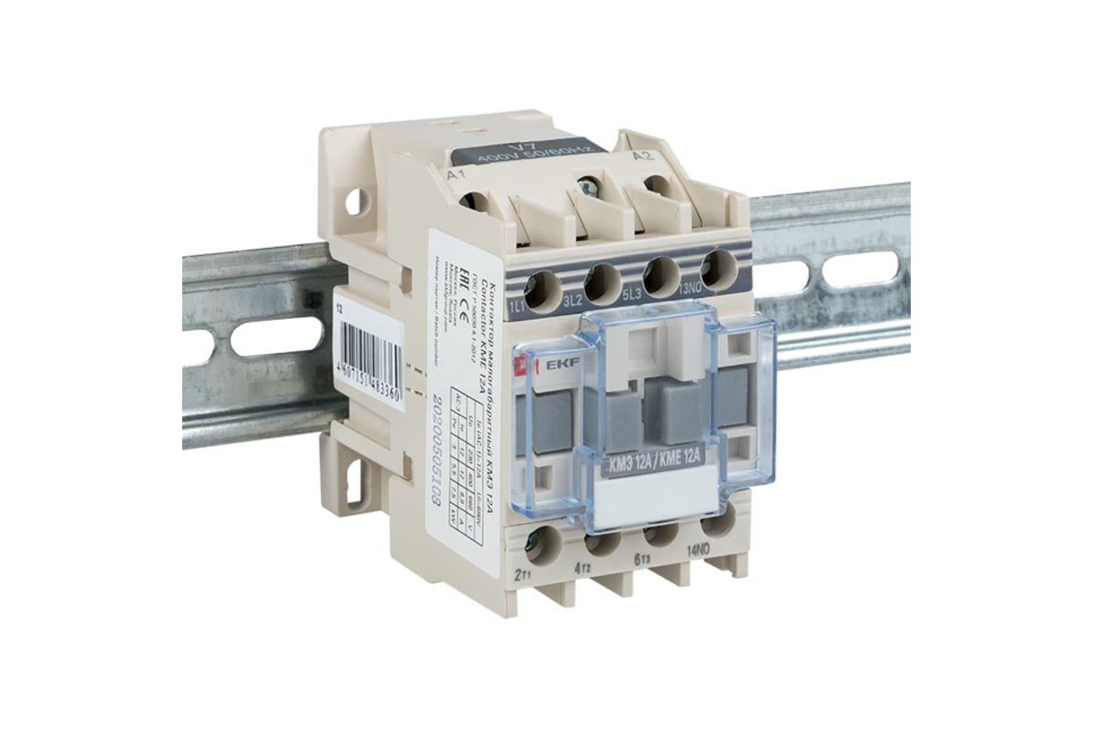 Малогабаритный контактор EKF КМЭ 12А 220В 1NC PROxima ctr-s-12-220-nc ...