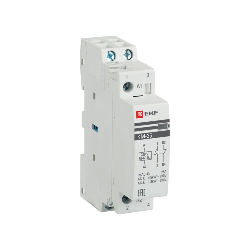 Модульный контактор EKF КМ 25А NО+NC (1 мод.) PROxima km-1-25-11 ...