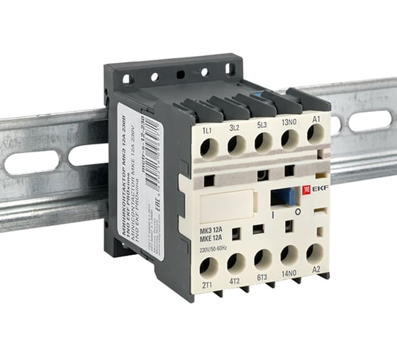 Мини-контактор EKF МКЭ 12А 230В 1NO PROxima Mctr-s-12-230