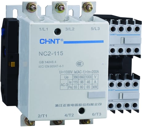 Контактор CHINT NC2-115 115А, катушка 220-240В AC, AC-3 (R) 671433