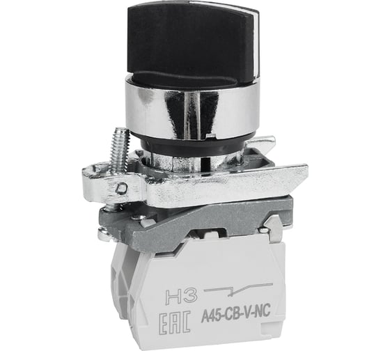 Переключатель КЭАЗ OptiSignal D22 C4-S-33 3 положения, с фиксацией, металл, 2НО XB4BD33 332172