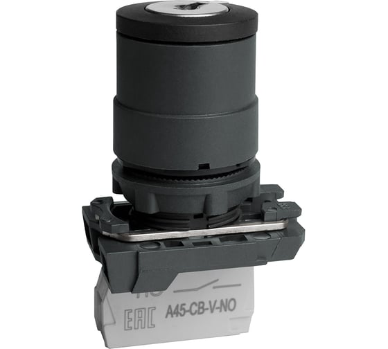 Переключатель КЭАЗ OptiSignal D22 C5-SK-21 с ключем, 2 позиции, пластик, 1НО XB5AG21 332184 1