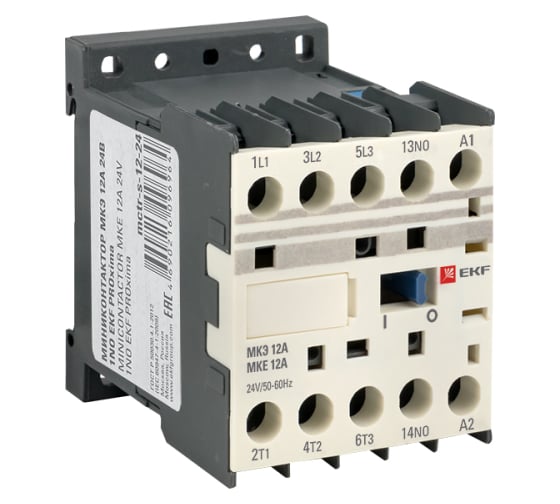 Миниконтактор EKF МКЭ 12А 24В 1NO PROxima Mctr-s-12-24