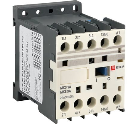 Миниконтактор EKF PROxima МКЭ 9А, 24В, 1NO Mctr-s-9-24