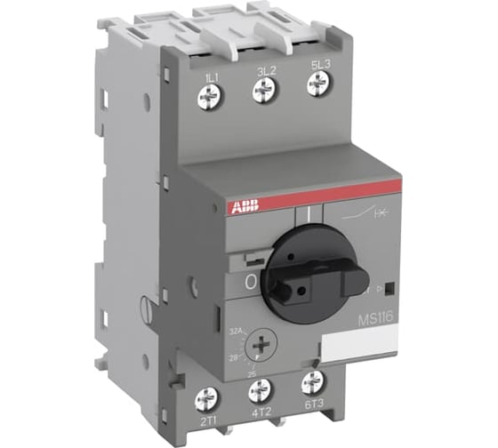 Автоматический выключатель для защиты электродвигателя ABB MS116-20 15кА с регулированием тепловой 1SAM250000R1013