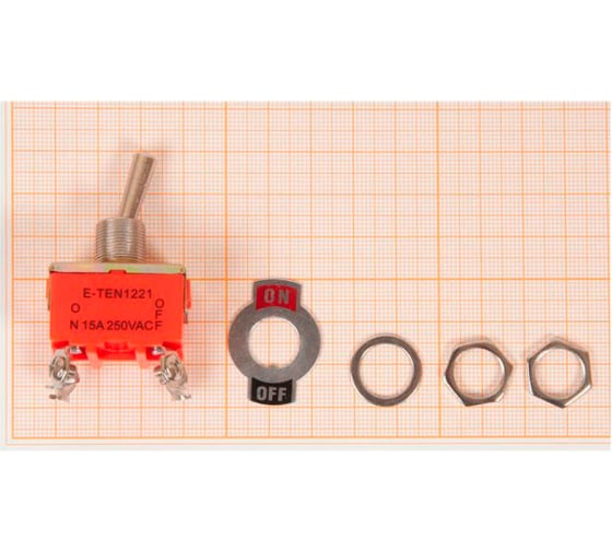 Тумблер ZeepDeep e-ten1221, 250v, 15а, 4 контакта, клеммы под винт, on-off 969166