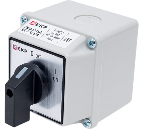 Кулачковый переключатель EKF ПК-3-13 16А 3P ВКЛ-ВЫКЛ IP54 PROxima pk-3-13-16