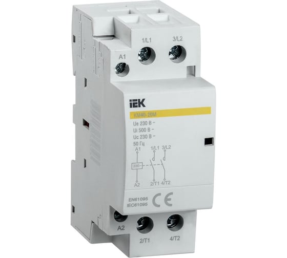 Контактор модульный IEK км63-20м ac MKK11-63-20 1