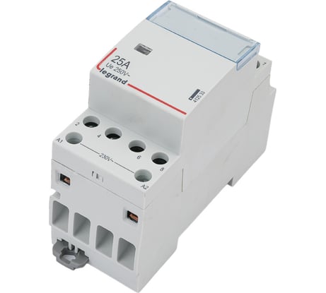 Контактор Legrand CX³ 4П 400 В~ с катушкой 230 В~ 25 A 2 Н.О.+2 Н.З. 2 модуля 412533