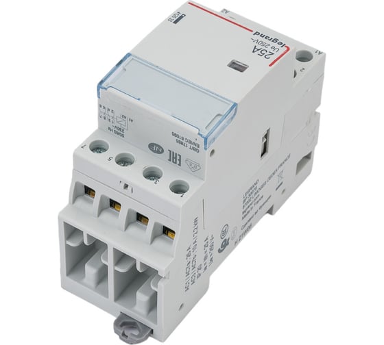 Контактор Legrand CX³ 4П 400 В~ с катушкой 230 В~ 25 A 2 Н.О.+2 Н.З. 2 модуля 412533