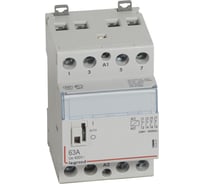 Контактор Legrand CX³ 4П 400 В~ с катушкой 230 В~ 63 A 4 Н.З. 3 модуля с рукояткой управления 412557