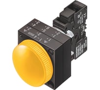 Световой сигнализатор Siemens комплектное устройство, круглое, пластиковый, с концентрическими кольцами, с встроенной светодиодной лампой 3SB3252-6BA20-0CC0