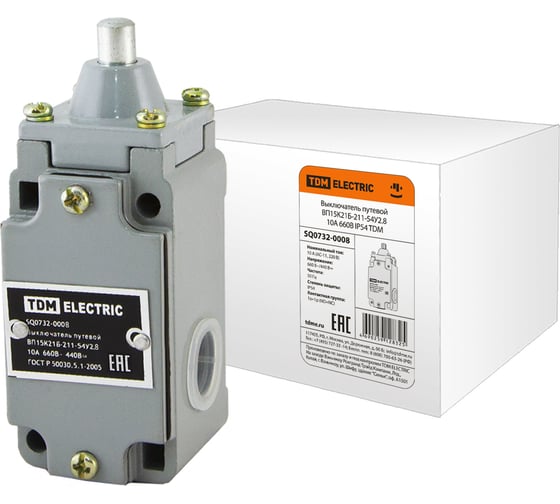 Путевой выключатель TDM ELECTRIC ВП15K21Б-211-54У2.8, 10А, 660В, IP54 SQ0732-0008 1