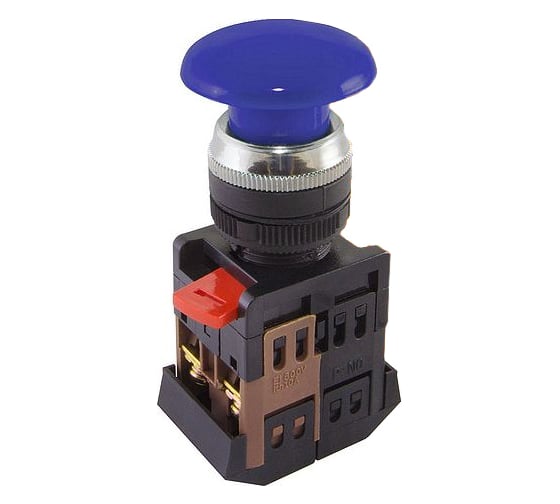 Кнопка TDM AEА-22 Грибок, синий, d22мм, 1з 1р SQ0704-0017
