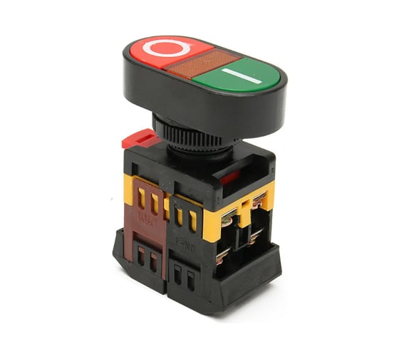 Кнопка TDM APВВ-22N I-O, d22мм, неон/230В, 1з+1р SQ0704-0021