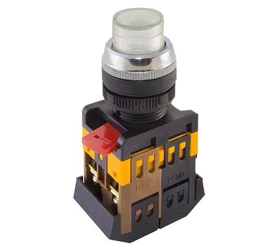 Кнопка TDM ABLFP-22 прозрачная, d22мм, неон/230В, 1з+1р SQ0704-0032 1
