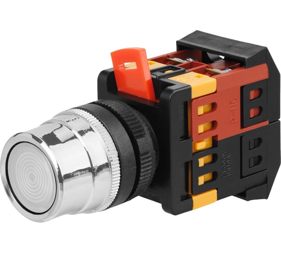 Кнопка TDM ELECTRIC ABLF-22 прозрачная, d22мм, неон/230В, 1з+1р SQ0704-0029